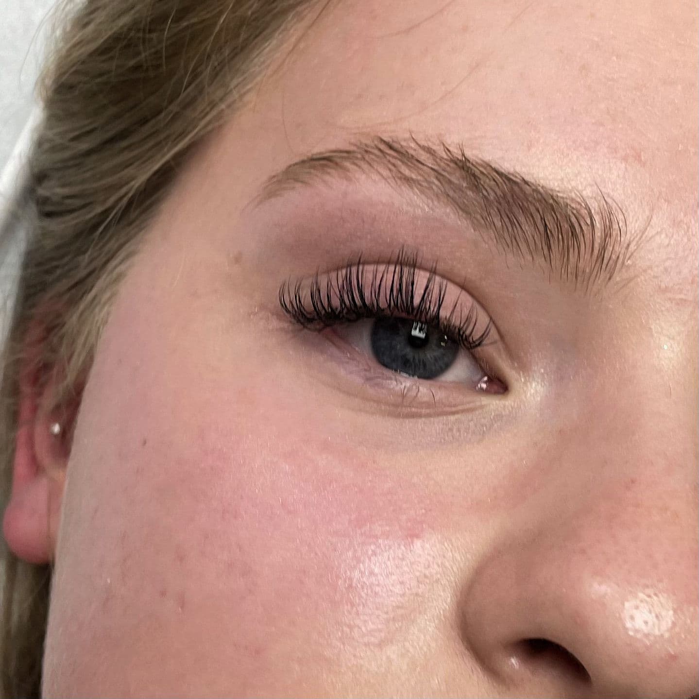 K Beauty Wallsend angel lashes - eyes closed application