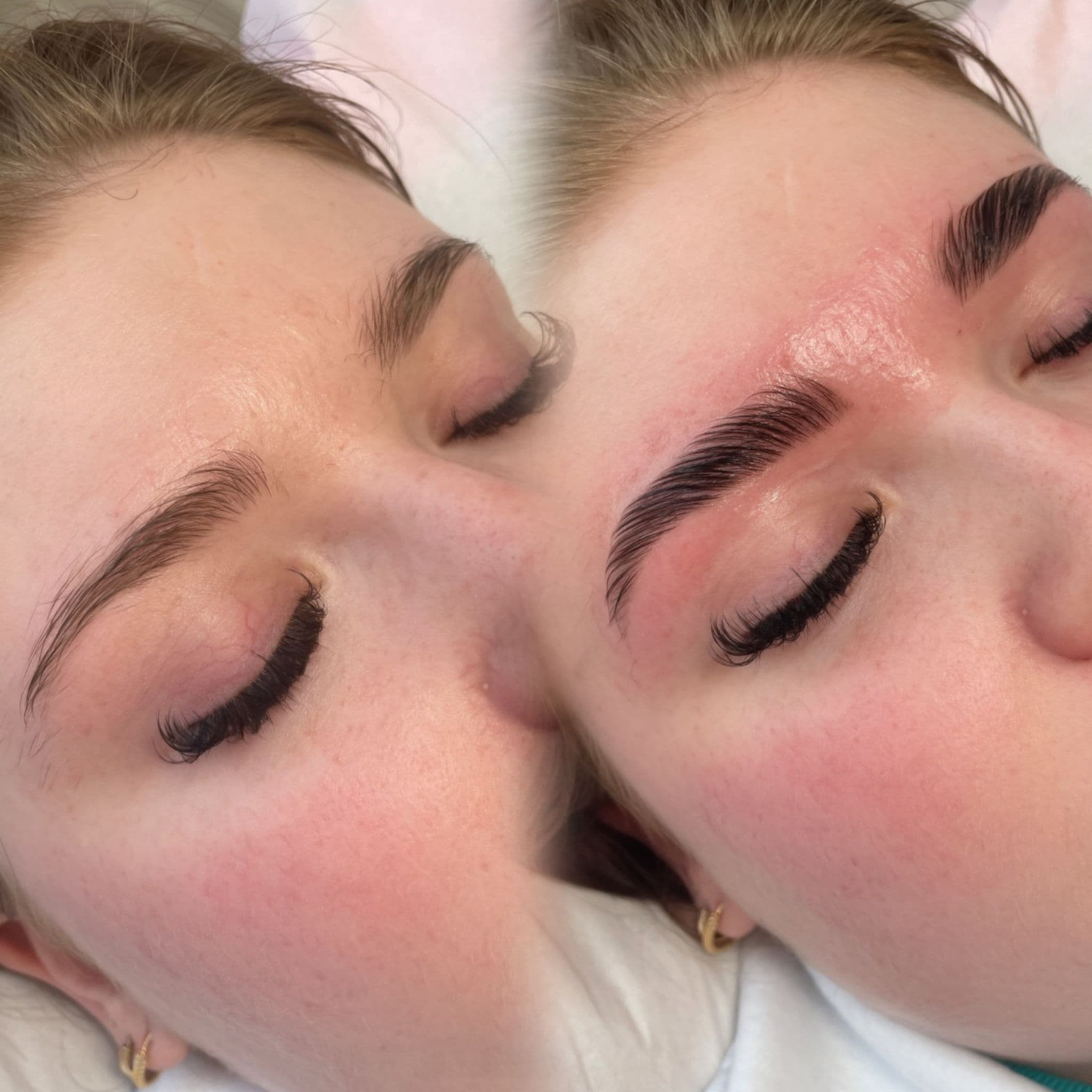 Brow lamination Wallsend salon - fluffy hair stroke effect