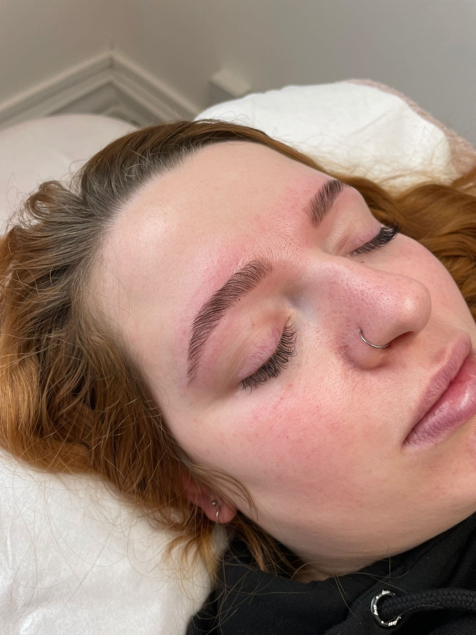 Brow lamination Newcastle - thick brushed brow look