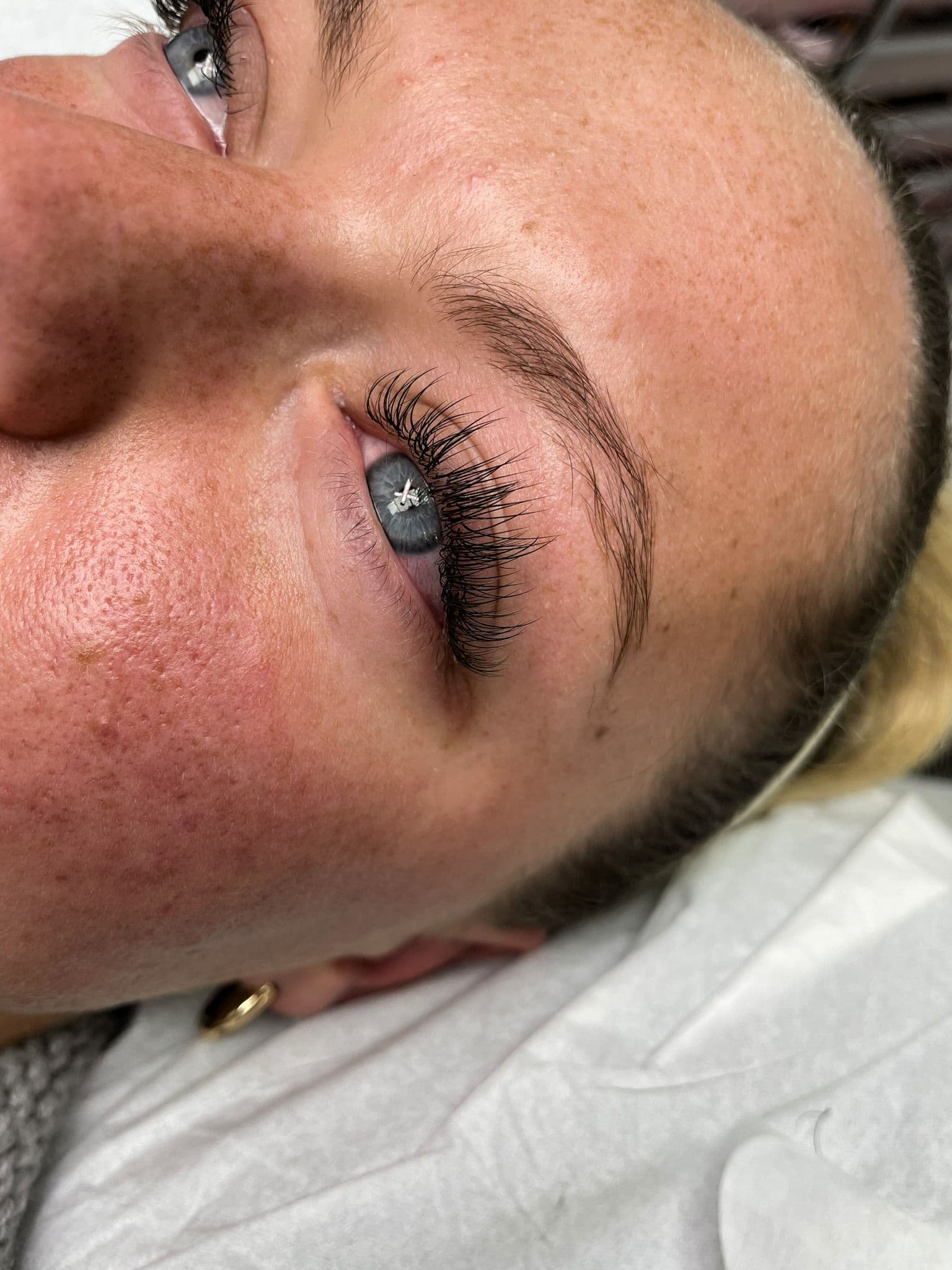 Classic lash extensions Wallsend - soft brown eye look