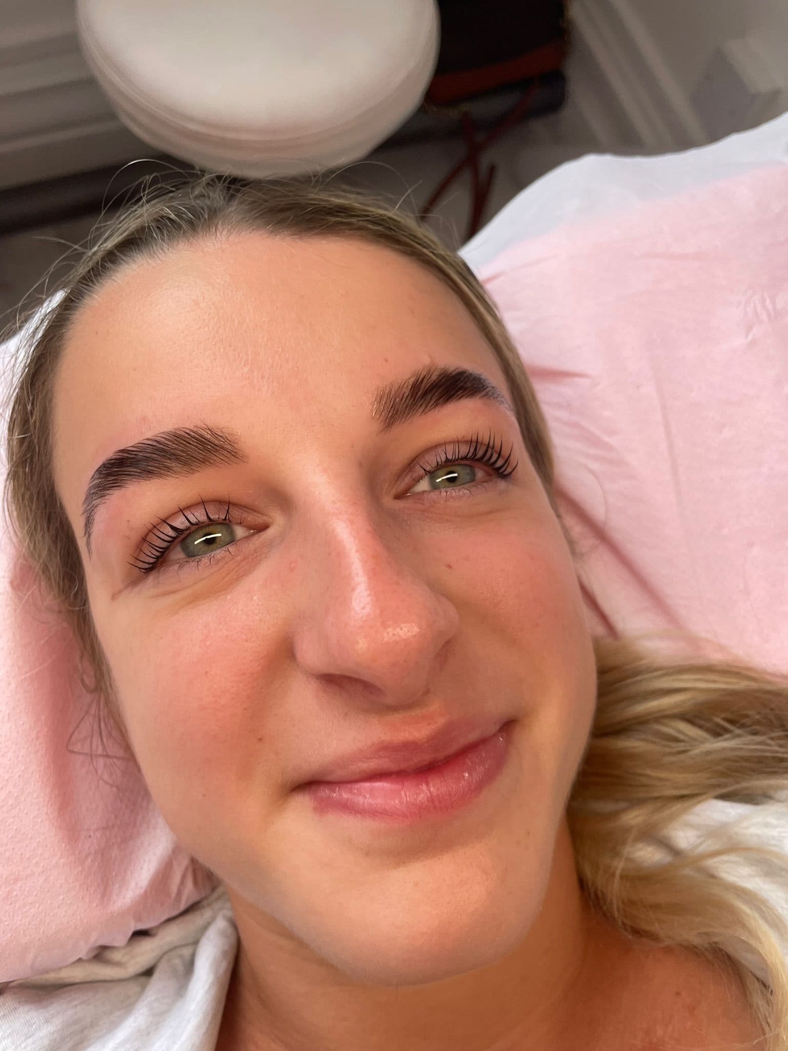 Wallsend lash lift - natural lashes lifted and tinted