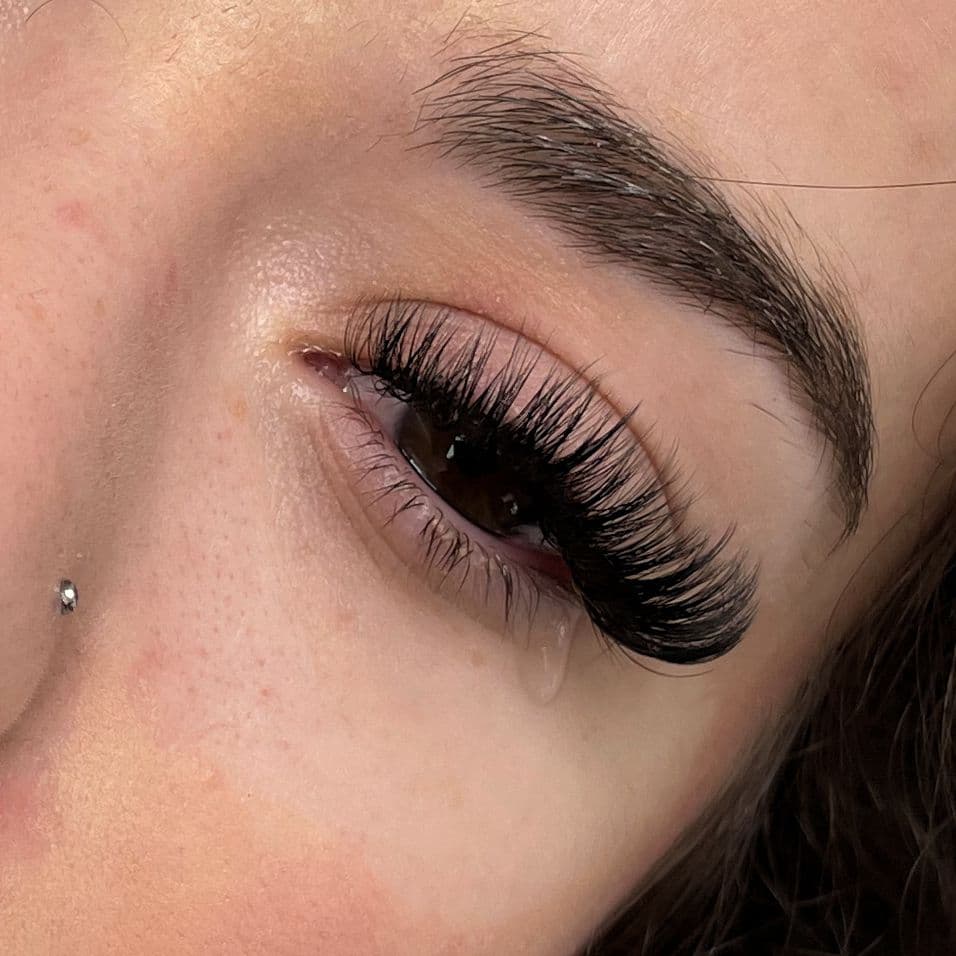 Full volume lash extensions Wallsend salon - glamorous look