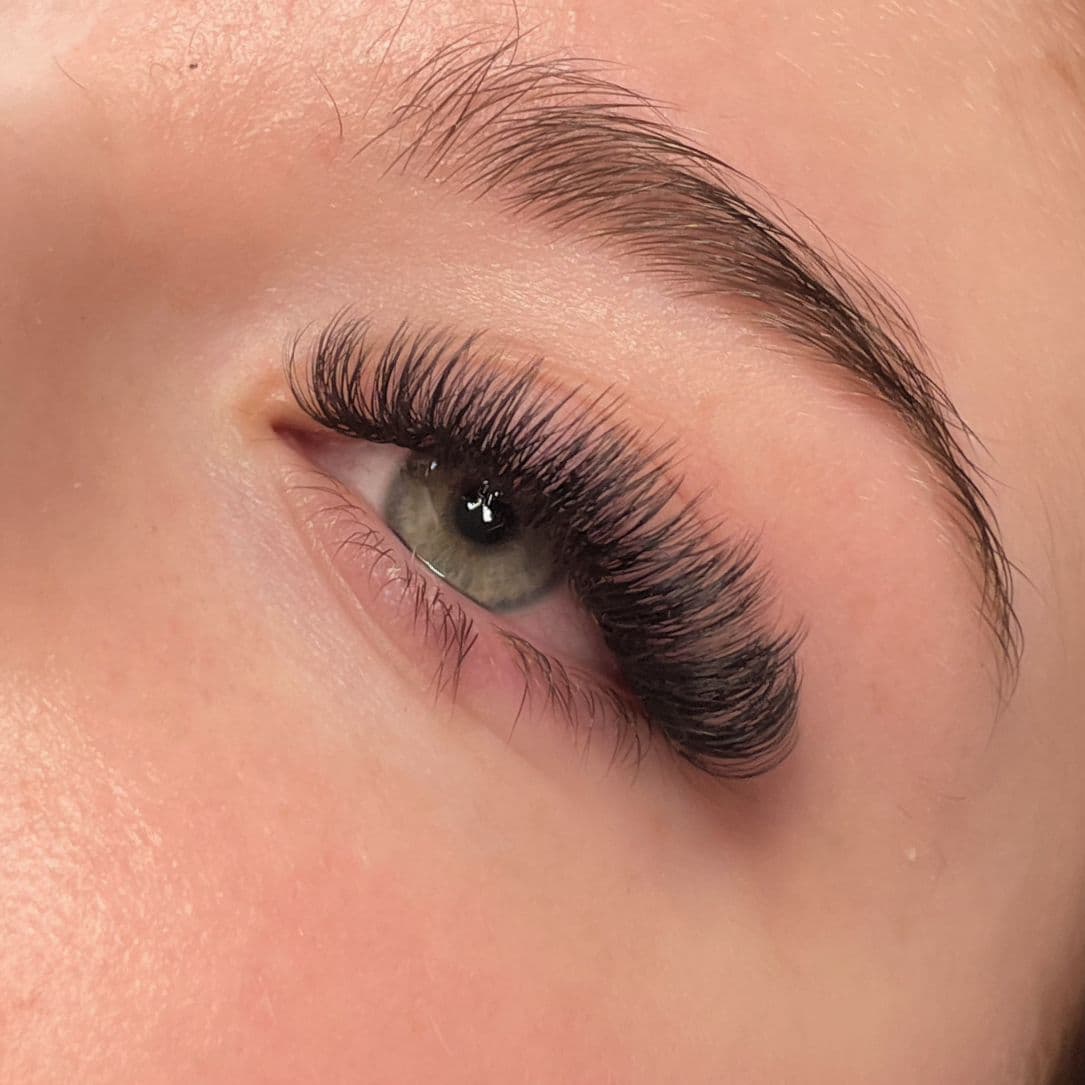 Wallsend lash technician volume extensions - close-up detail